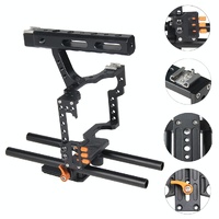 Video Camera Cage Stabilizer For Panasonic Lumix Dmc-Gh4 / Sony A7 Series - Orange thumbnail