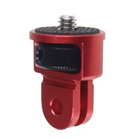 Universal Tripod Adapter for Action Cameras - 1 / 4 Inch Screw - Red Black thumbnail