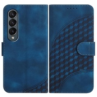 Embossed Elephant Head Phone Case for Samsung Galaxy z Fold 4 5g with Lanyard - Royal Blue thumbnail
