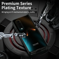 Foldable Electroplated 5g Case for Samsung Galaxy z Fold 4 - Blue thumbnail