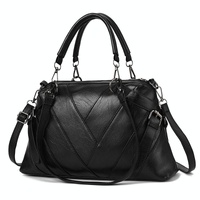 Soft Leather Geometric Handbag - Colourblock - Rubber Pink thumbnail