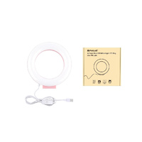Usb Led Ring Light for Vlogging and Photography - 4.7 Inch White Light Pink thumbnail