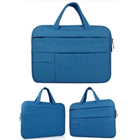 13.3 Inch Laptop Tablet Bag With Multiple Pockets And Soft Oxford Cloth Handle - Pink thumbnail