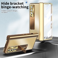 Shockproof Aluminum Double Hinge Case for Samsung Galaxy z Fold 4 - Champagne Gold thumbnail