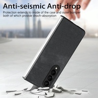 Vintage Leather Fold Case for Samsung Galaxy z Fold 4 - Brown thumbnail