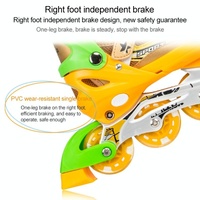 Adjustable Kids Roller Skates Set - Single Flash Wheels - Size s - Pink thumbnail
