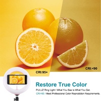 20cm Usb Dual Colour Led Ring Light with Phone Clamp - Pink thumbnail