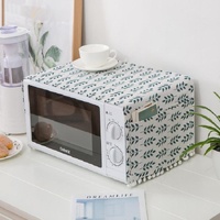 Universal Cotton Linen Microwave Dust Cover - Grey Triangle thumbnail