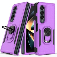 Galaxy z Fold 4 Tpu Shockproof Case with Ring - 2 in 1 Design - Red thumbnail