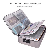 Waterproof Multi-layer Laptop Bag with Password Lock - Grey thumbnail