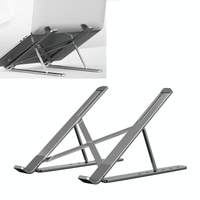 Adjustable Laptop Stand - Portable Folding Height Increase Heat Dissipation - Grey thumbnail