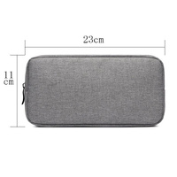 Versatile Headphone Charger & Data Cable Storage Bag - 23 x 11.5 x 5.5cm - Grey thumbnail