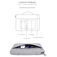 Waterproof Oxford Laptop Handbag With Trolley Strap - Grey thumbnail