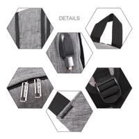 Multi-function Laptop Backpack with Usb Port - Fits 15.6 Devices - Oxford Cloth - 45x31x16cm - Grey thumbnail