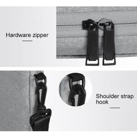 Hidden Portable One-shoulder Handbag for 14.1 Laptops - Waterproof Oxford Cloth - Light Grey thumbnail