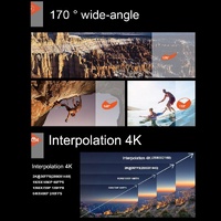 170 Degree Wide Angle Wifi Action Camera with Waterproof Case - Supports 64gb Micro Sd - Gold thumbnail