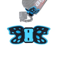 Gopro Helmet Mount Adapter - Butterfly Design - Blue thumbnail