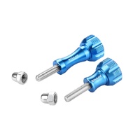 Aluminum Thumb Knob Set for Gopro Insta360 Dji Action Cameras - Blue thumbnail