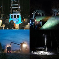 Dc 10 - 30V 27W 2500Lm 6000K 60 Degrees Adjustable Waterproof Vehicle Car Boat Marine External Work Emergency Lights With 9 Intense Wafer Led White Li thumbnail