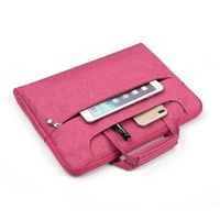13.3 Inch Laptop Bag - Portable one Shoulder Zipper Design for Macbook Samsung Sony Dell Alienware Chuwi Asus Hp - Magenta thumbnail