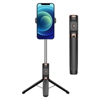Wireless Selfie Stick with Remote Tripod - Compact Design - Red thumbnail