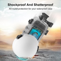 Silicone Dive Case Lens Guard for Insta360 X3 / X4 - Invisible and Protective - Red thumbnail