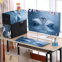 22 Desktop Computer Lcd Monitor Dust-proof Cover - Cloth Material - Lovers Swan thumbnail