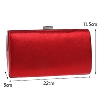 Square Party Handbag For Women Elegant Crossbody Bag For Banquets And Events - Red thumbnail