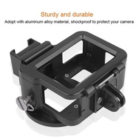 Aluminum Protective Cage with Insurance Frame and 52mm Uv Lens for Gopro Hero7 / 6 / 5 - Red thumbnail