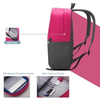 Xy Series Multi-functional Backpack for 13.3 Inch Laptop - Fashion Colour Matching - Rose Red thumbnail