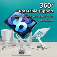 Foldable Rotating Laptop / Tablet Stand - Aluminum Alloy - Silver thumbnail