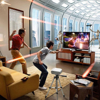 Portable Mini Led Projector For Home Theater - Av / Sd / Hdmi - Black White thumbnail