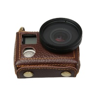 Genuine Leather Protective Case for Gopro Hero4 with Litchi Texture and Sling thumbnail
