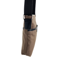 FIB Byron Canvas Sling Bag Shoulder Travel Cross Body - Brown thumbnail