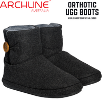 Archline Orthotic UGG Boots Slippers Arch Support Warm Orthopedic Shoes - Charcoal - EUR 43 (Women's US 12/Men's US 10) thumbnail