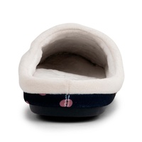 ARCHLINE Orthotic Slippers Slip On Scuffs Pain Relief Moccasins - Navy with Hearts - EUR 36 (Womens US 5) thumbnail