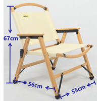 Chair & Table Set Bamboo Camping Folding Portable Outdoor Picnic Travel BBQ thumbnail