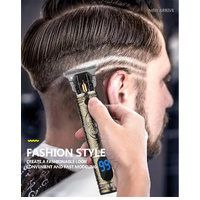 LCD Hair Clipper Barber Professional Electric Trimmer Shaver Beard Vintage - Gold thumbnail