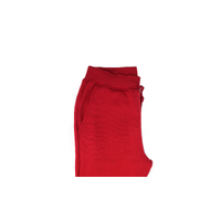 Mens Skinny Track Pants Joggers Trousers Gym Casual Sweat Cuffed Slim Trackies Fleece - Red - L thumbnail