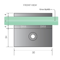 100cm Wall to Wall Frameless Shower Screen with White Brackets and Brass Hinges, Round Handle thumbnail
