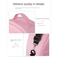 Pink Portable Multi-Purpose Baby Bed and Diaper Backpack - Lightweight, Waterproof, Canvas + Polyester Material, Travel Essential for Moms(With mosqui thumbnail