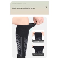 Size L 1 Pair Black Compression Calf Sleeves for Sports - Adjustable Support for Running, Soccer, Hiking & More thumbnail