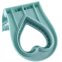 3 Pcs Green Heart Sandwich Maker Sealer - DIY Toast Pocket Bread Cutter & Sealer Mold (PP + 304 Stainless Steel) thumbnail