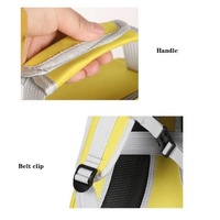 Grey Stylish Transparent PVC Pet Carrier Backpack - Large Capacity, Multi-Use for Birds & Cats(Including Wooden Stick) thumbnail