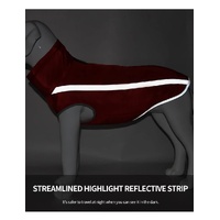 Size 6XL Pink Reflective Winter Dog Jacket - Warm & Waterproof Outdoor Coat for Large Breeds thumbnail