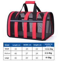 Size L Black Foldable Pet Carrier Bag - Lightweight, Breathable, and Spacious for All Seasons thumbnail