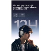 Green Comfortable Over-Ear Headphones - Hi-Fi Sound, Long Battery, Swivel Control thumbnail