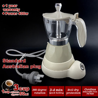 Latest Styles Electric Aluminum Espresso Moka Coffee Maker 3cups Italian Classic - Cream thumbnail