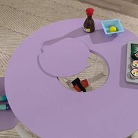 Round Table and 2 Chair Set for children (Lavender) thumbnail