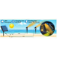 3 x LED Spotlights Powered Solar Garden Lights Outdoor Waterproof (Warm White) thumbnail